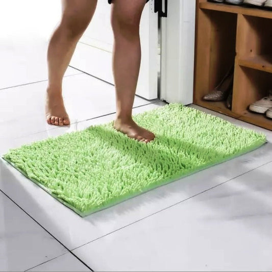 Microfiber anti Slip Bath Mat-(2444)Green Bath Mats Apricot