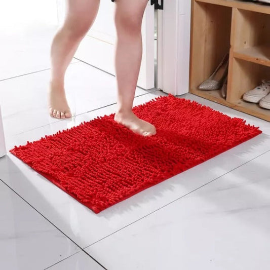 Microfiber anti Slip Bath Mat- Red Bath Mats Apricot