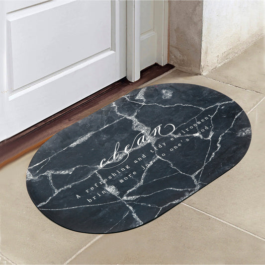 Water Absorbent Anti slip Bath mat-Bean(D/Grey) Bath Mats Apricot