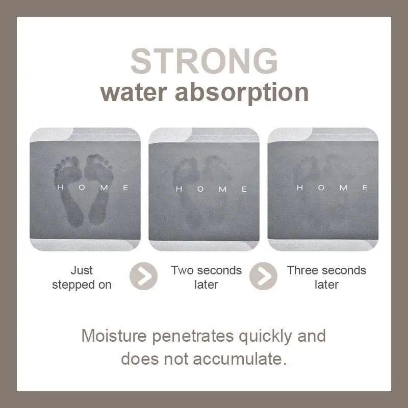 Water Absorbent Anti Slip Bath Mat Rectangular-(SA-2553-16) Bath Mats Apricot
