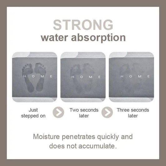 Water Absorbent Anti Slip Bath Mat Rectangular-(SA-2553-16) Bath Mats Apricot