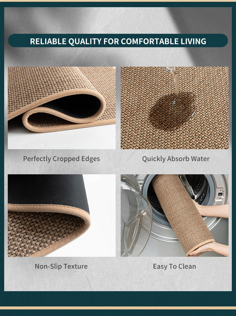 Anti-Slip Door Mat 5774-Texture Beige Door Mats Apricot