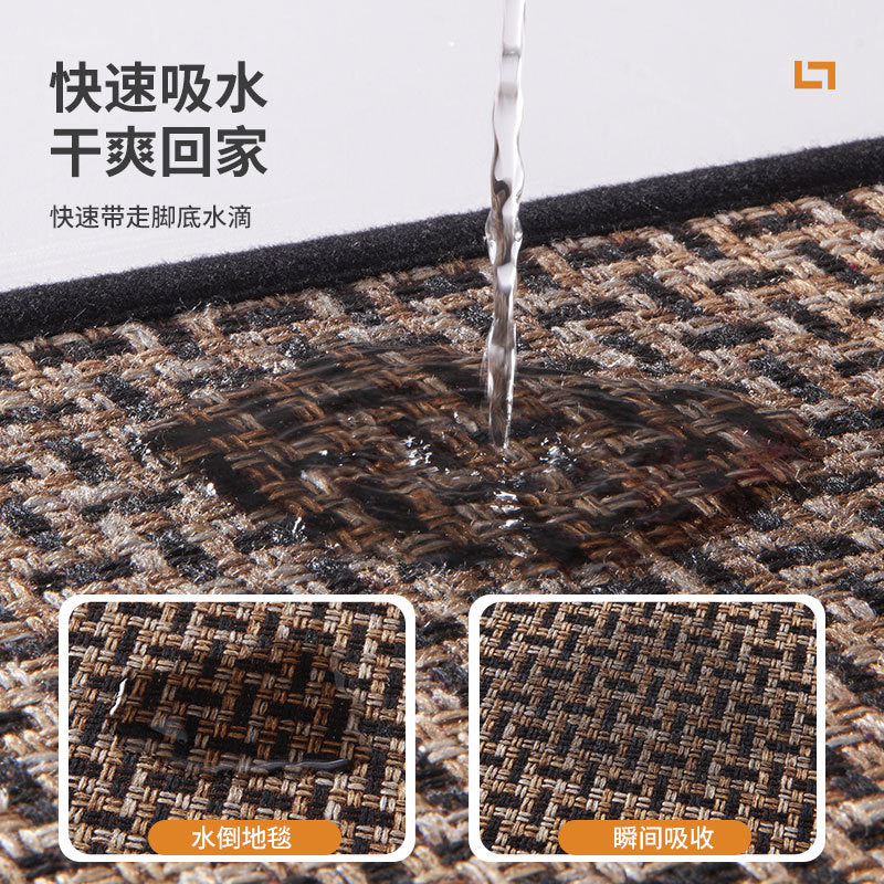 Anti-Slip Door Mat 5899 -Texture Brown Door Mats Apricot   