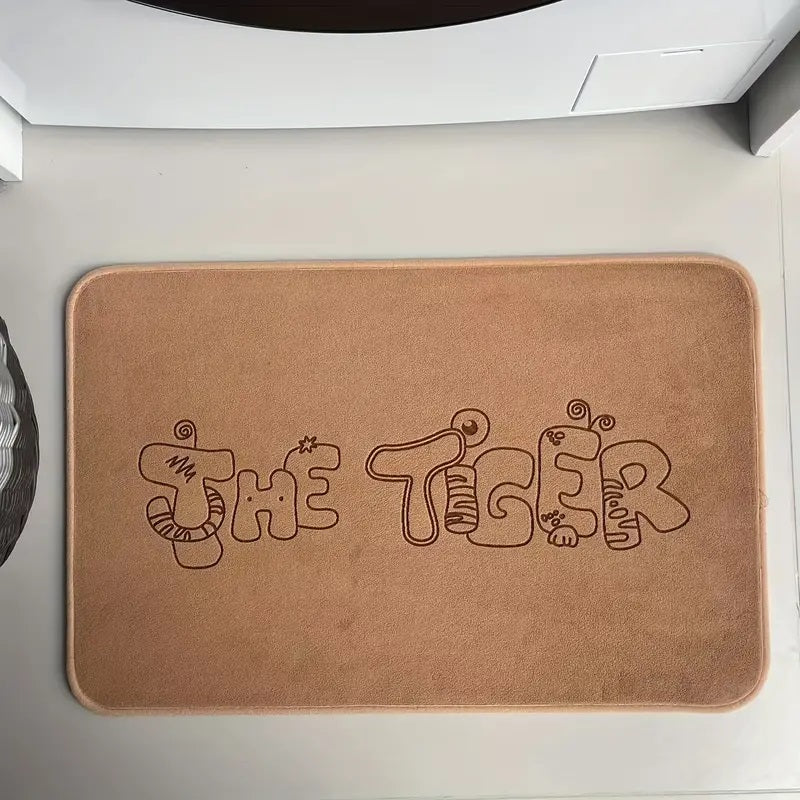 Anti-Slip Door Mat- (5325)The Tiger Door Mats Apricot   