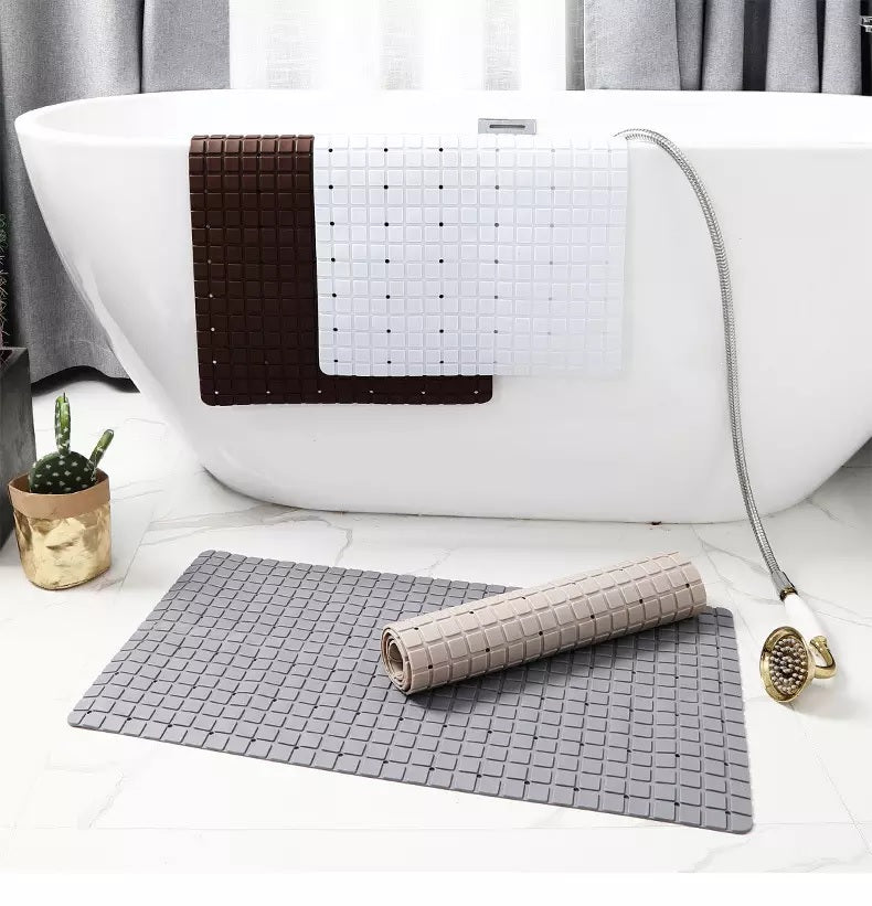 Anti Slip PVC Bathroom Mat-Burgudy Bath Mats Apricot