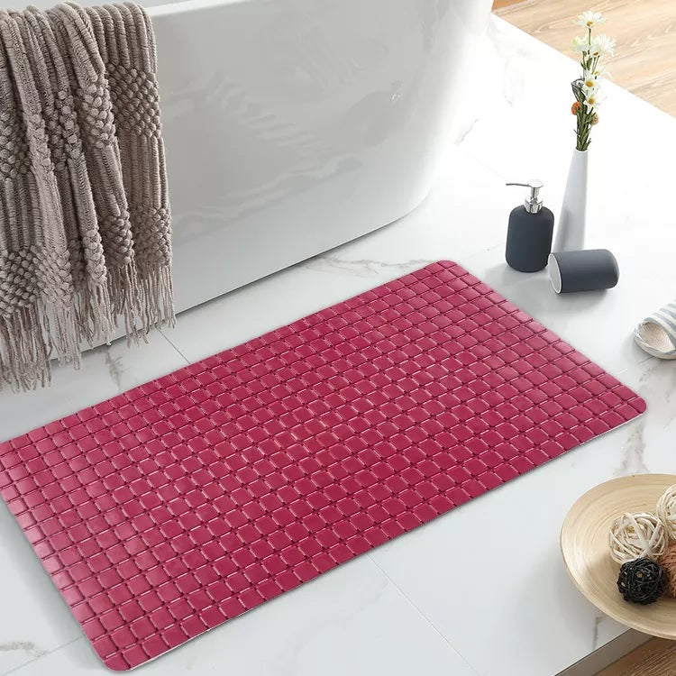 Anti Slip PVC Bathroom Mat-Burgudy Bath Mats Apricot