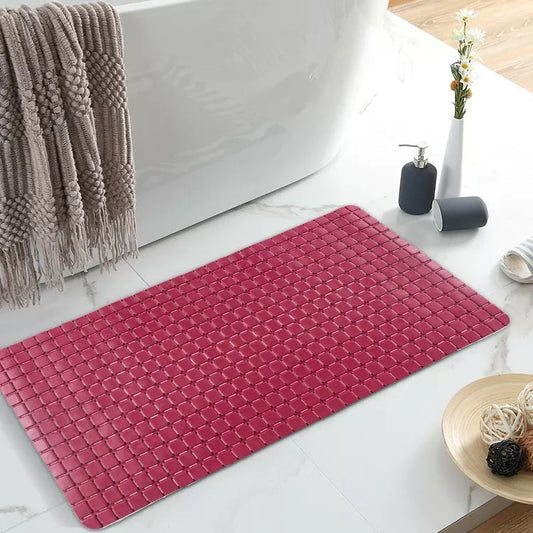 Anti Slip PVC Bathroom Mat-Burgudy Bath Mats Apricot