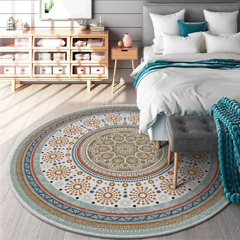 Living Room Rug 150 CM Round-Bohemian  Apricot   