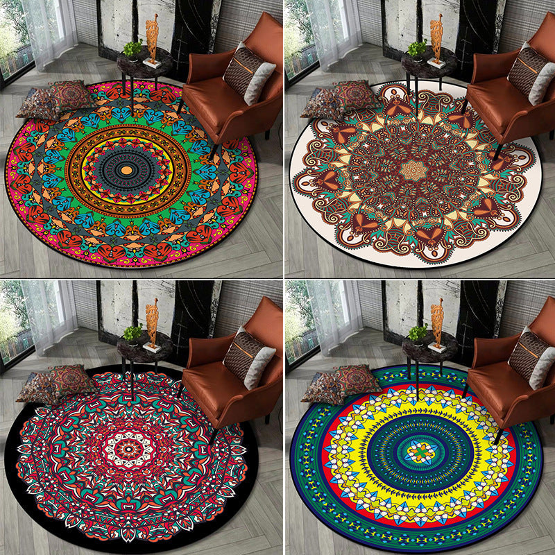 Living Room Rug 150 CM Round-Ethnic  Apricot   