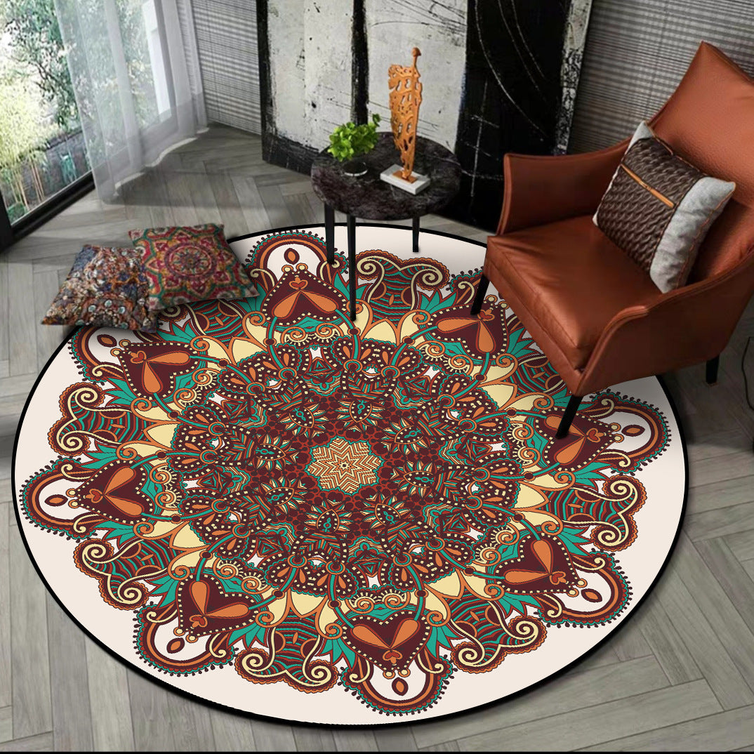 Living Room Rug (3778) Round 102 CM-Laamba  Apricot   